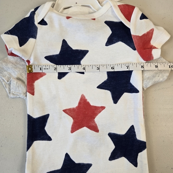 NWT *3Pc* Patriotic Bundle, Shorts and Two Onsies, 3-6 Months - Picture 12 of 13